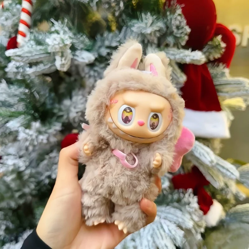 

Горячий продукт, коричневый Labubu Vigny, розовый бант, сменная коробка для макияжа, высокий внешний вид, виниловые аксессуары для кукол, кулон, Рождественский подарок