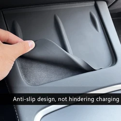 For Tesla Model 3 2020 2021 2022 Mobile Phone Wireless Charging Dustproof Pad Anti-slip Pad  2021 2022 Model Y Car Accessories