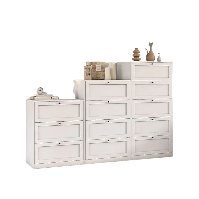 

Household light luxury steel storage cabinets, bedroom storage, living room floor chest