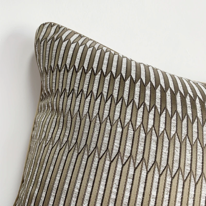 Modern Fashion Geometric Brown White Pillow Case Patterns Sofa Chair Designer Hotel Cushion Cover Decorative Gift Home 45x45cm