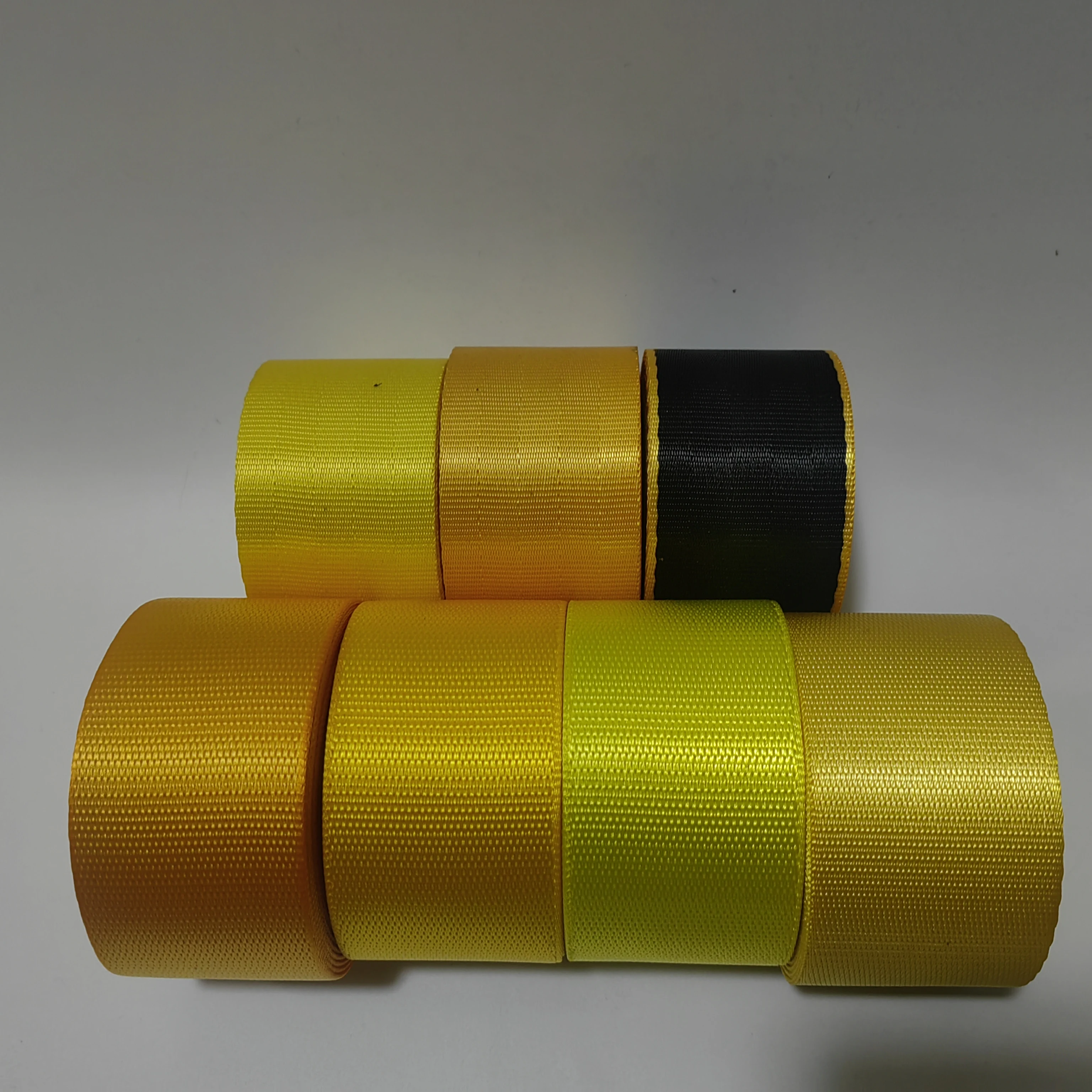 Yellow Series Car Seat Belts Webbing Racing Car Modification Color Modification High-Strength Polyester Webbing