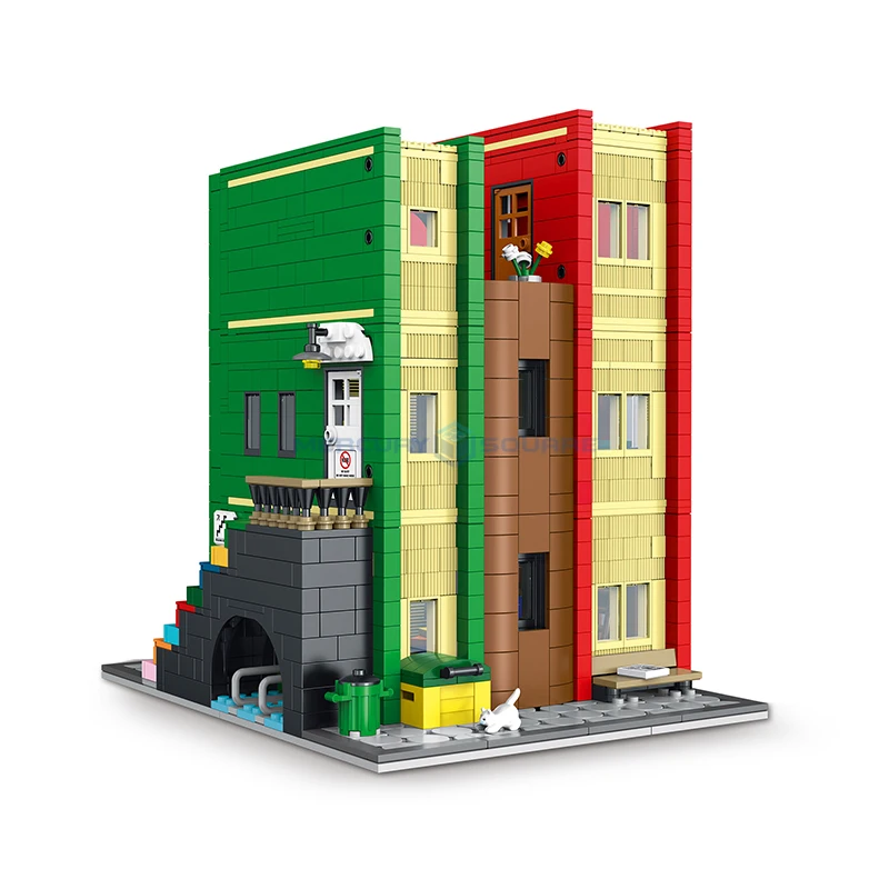 Cities Library Modular Building Bricks MOC 10211 Colorful Book Shaped Architecture Model Blocks DIY Toy Kit Gift Kids Boys Girls