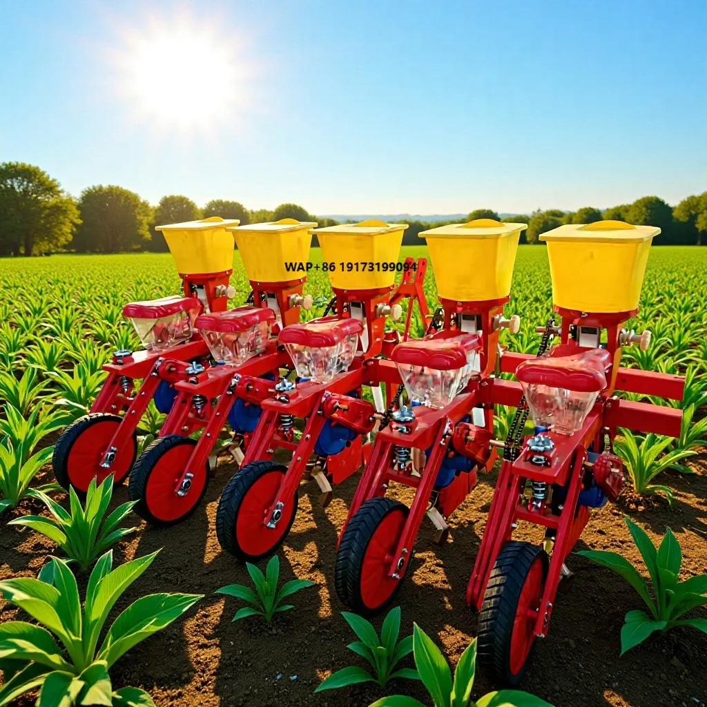 Maize Planter With Fertilizer Seeder Corn Seeder for Tractor Use New Condition 4-Row Motor Engine Planter Farming