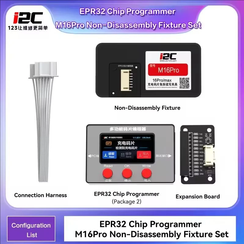 New I2C EPR32 Programmer M16Pro Layer-Free U2 Charging Chip Programmer For IPhone16 P 16PM Fast Read/Write & Repair Tool