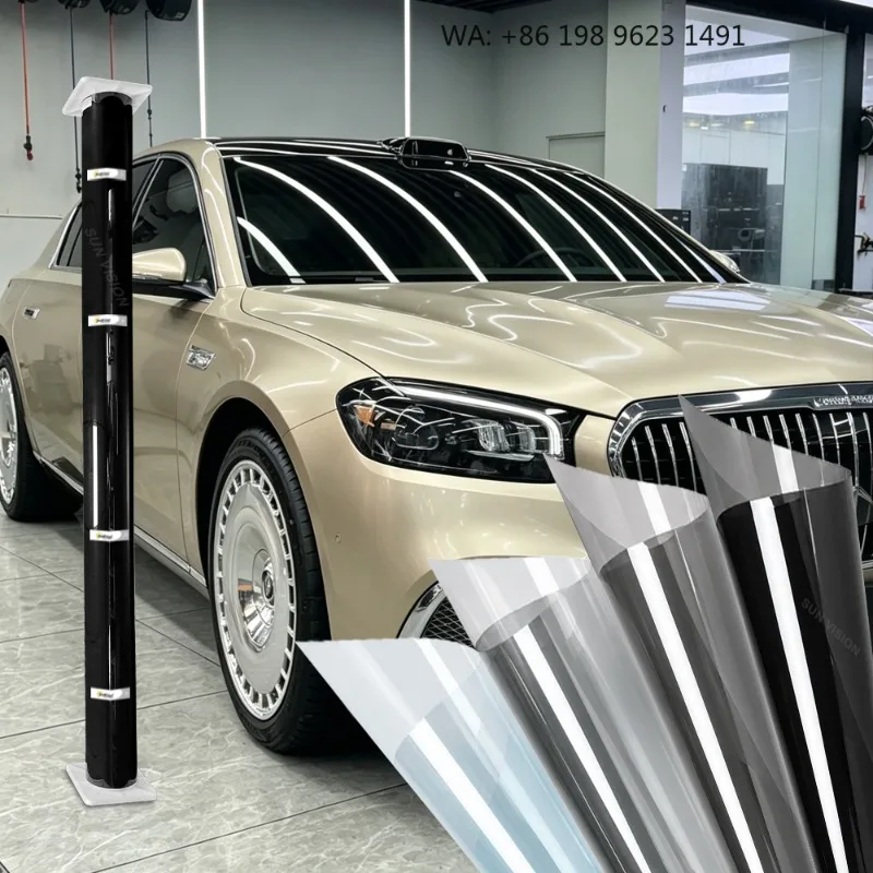 Safety Anti-shatter car window protection film for Automotive Glass Security and High UV Rejection Transparent Shielding 2 Mil
