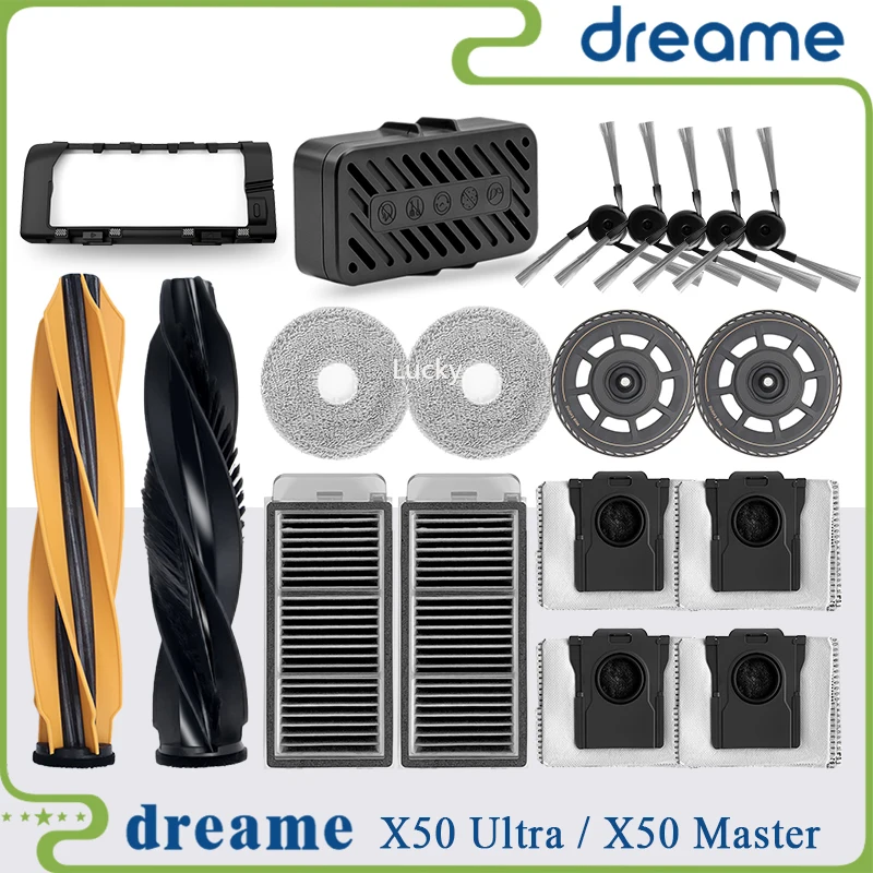 Dreame X50 Ultra Robot complet/L40S Pro Ultra/X50 accessoires principaux brosse latérale principale filtre Hepa vadrouille sac à poussière pièces de rechange