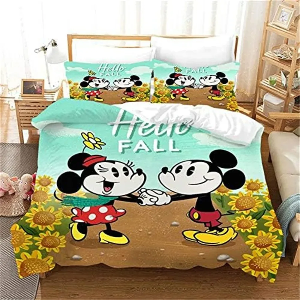 

Disney Mickey Mouse Bedding Sets For Children,Bed Linen Boys Girls Pink Minnie Duvet Cover Pillowcases Cotton/Renforcé