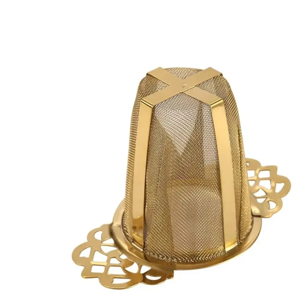 Double-layer Double Ear Tea Infuser Stainless Steel Fine Mesh Tea Strainers Lace Handles Large Capacity Coffee Filter Sieve