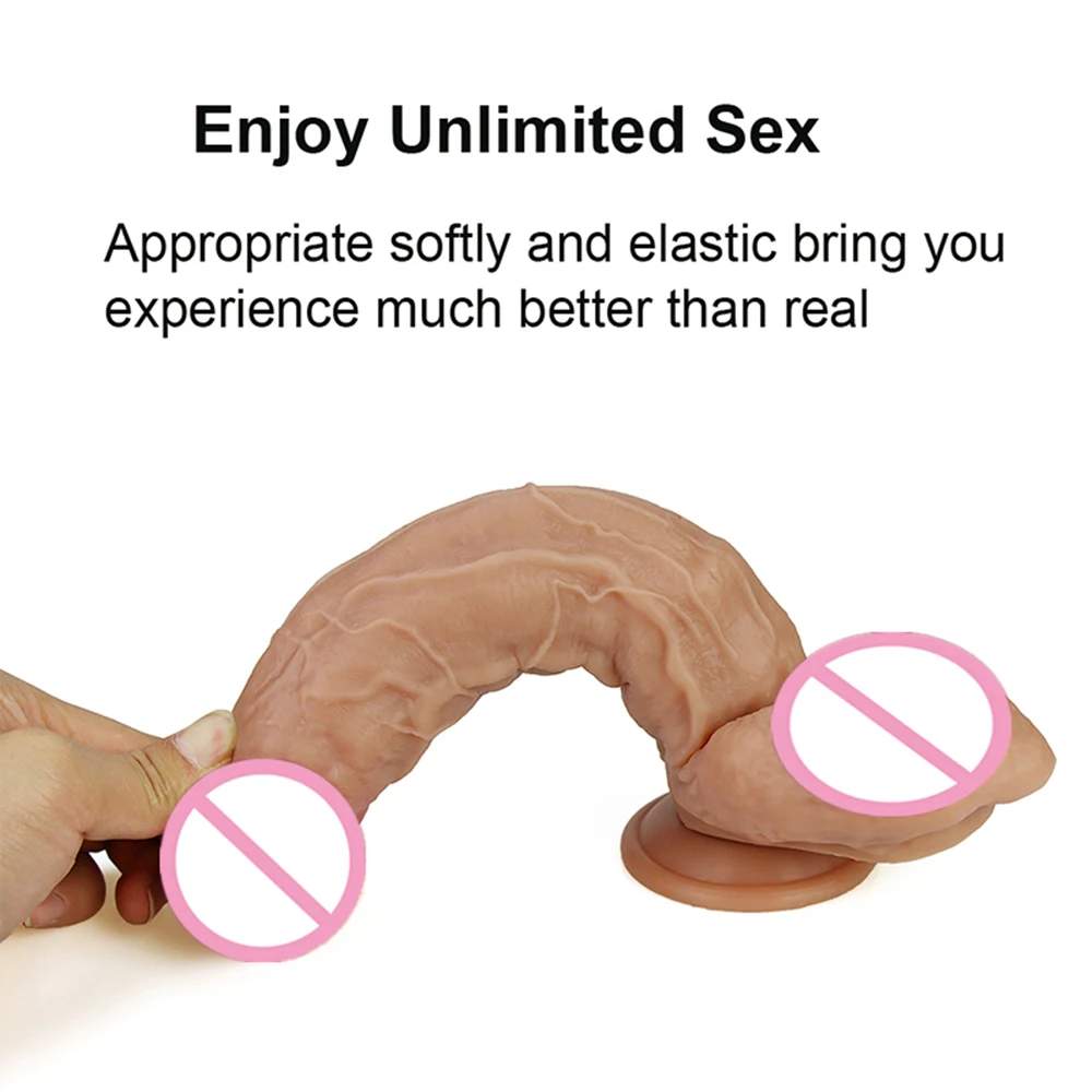 Realistic Silicone Dildo Adult Huge Big Penis With Suction Cup Sex Toys For Women Strapon Vagina Flirting Masturbation Massager