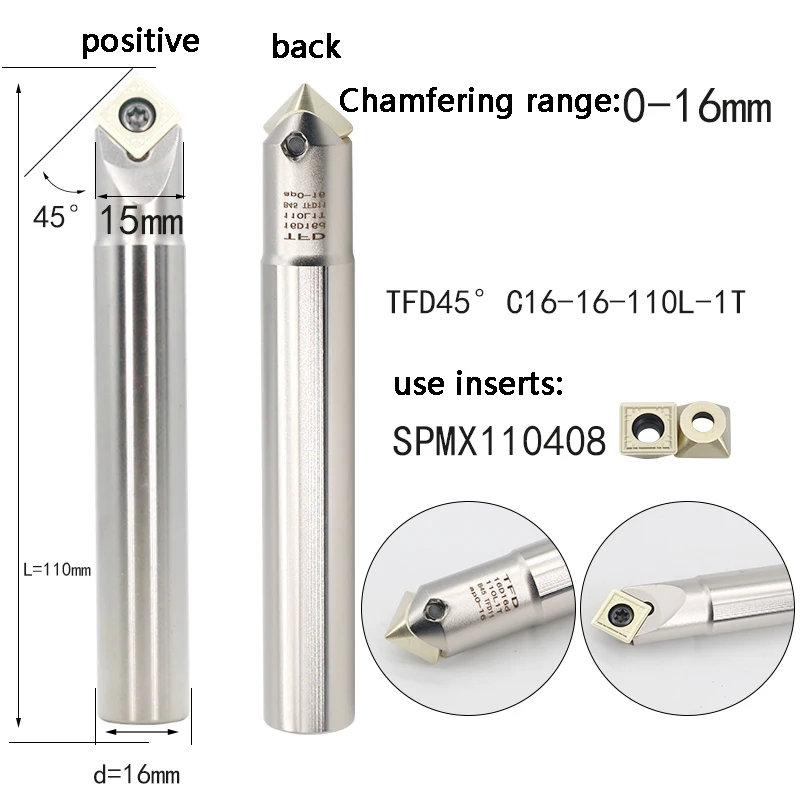 BEYOND SPK C20-25-130L 2T C20-30-130L SSP TFD45 Degrees C12-20-100-1T Chamfer Tool C10-08-100L C12 C20 C16-16-110L SSPD Cutter