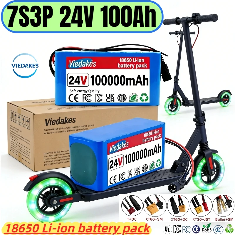 

Original 7S3P 18650 24V 100000mAh Battery, 24V Lithium Battery Wheelchair toy car Battery 7s3p Battery Pack.✓✓◙