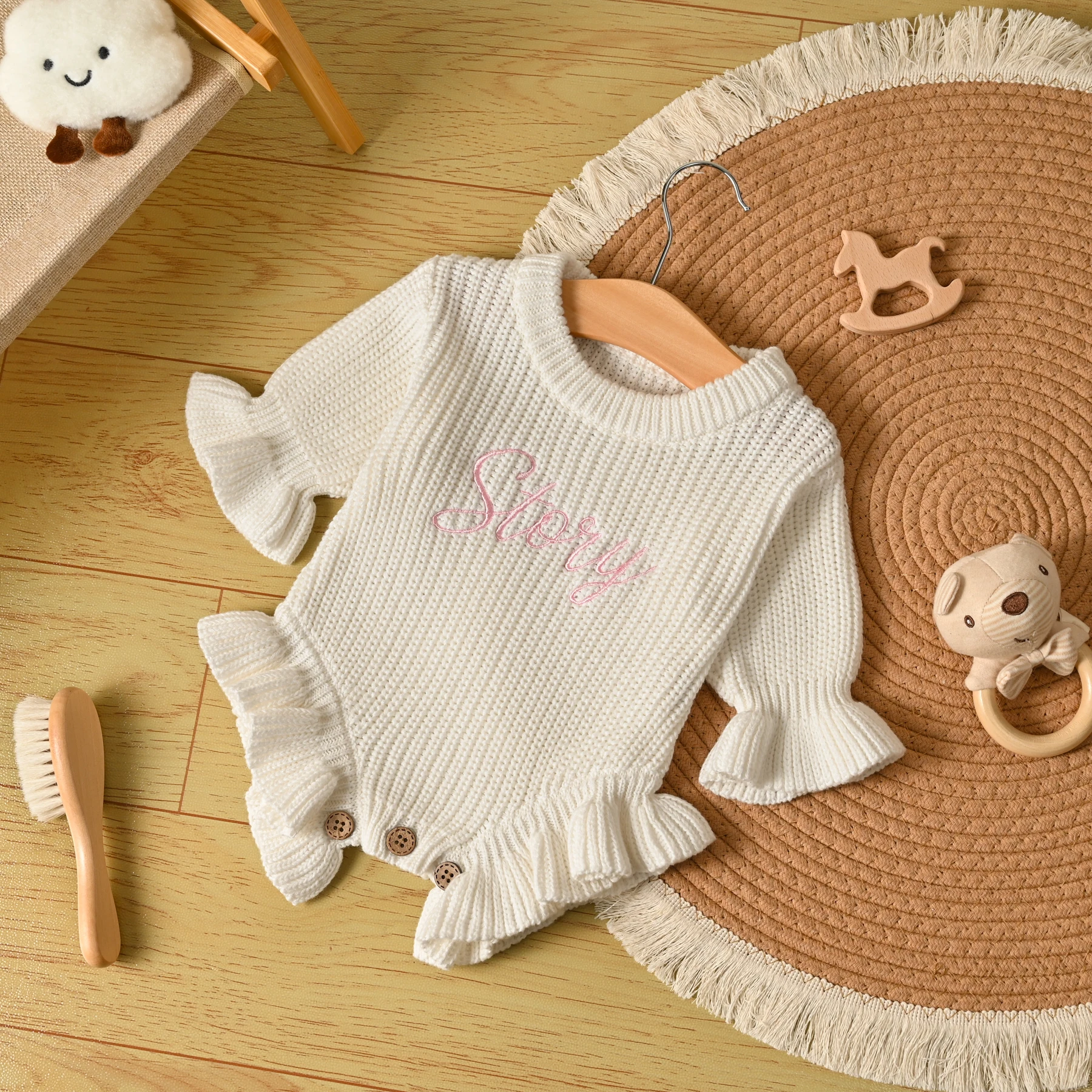 Personalized Baby Knit Bodysuit Custom Name One Piece Spring Infants Children Girls Gifts Clothes New Born Ropa Para Bebe Romper