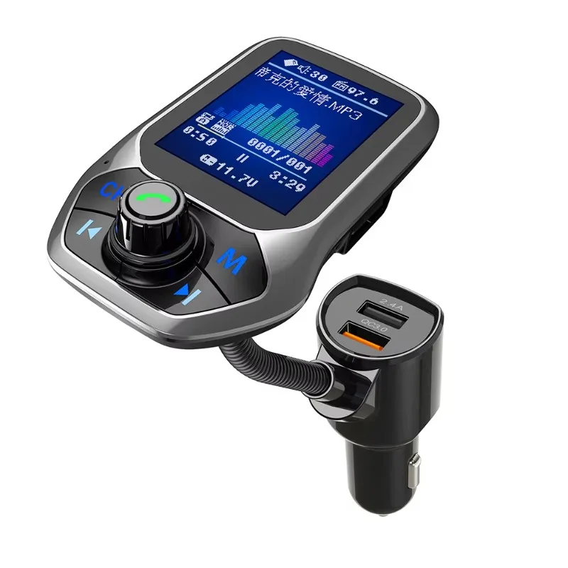 

Car BT 3.0 FM Transmitter Hands-free MP3 Music Player Receiver Dual USB QC3.0 Charger TF & U Disk Music Audio Receiver