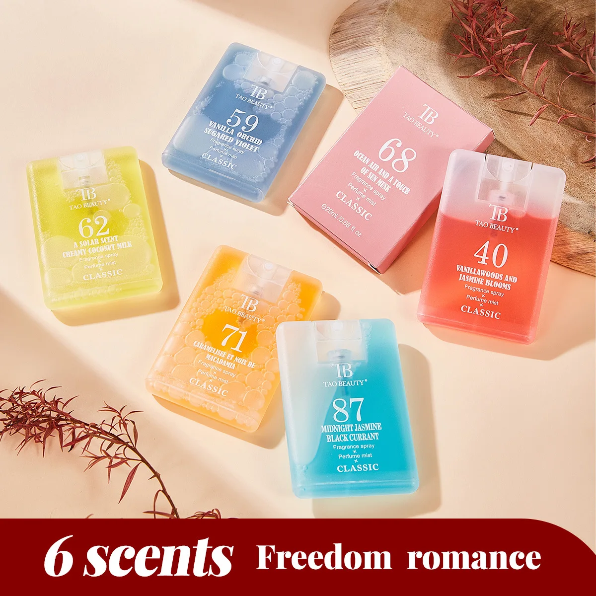 

Pocket Perfume 20ml Compact & Portable Long-Lasting Scent Card Perfume Floral Notes Long-Lasting Men's Perfume Fruity Coconut
