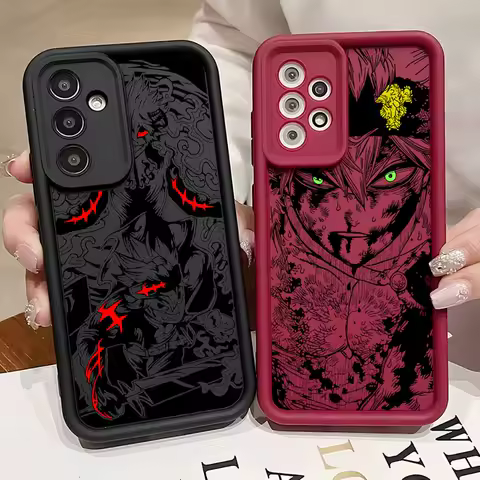 Black Clover Asta Anime For Samsung Galaxy S25 S24 S23 S22 S21 S20 FE Note 20 Ultra Plus Cover Silicone Eye Ladder Phone Case