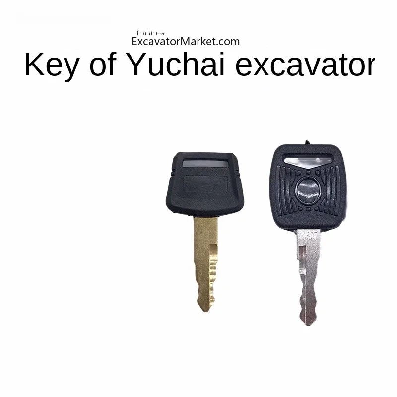 For Yuchai 55 60 75 80 85 135 210 230 240 360-8 Excavator door open start ignition keyexcavator Parts