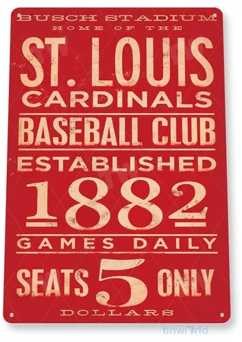 TIN SIGN St. Louis Cardinals Rustic Baseball Game Room Sign A169 --Tin Sign