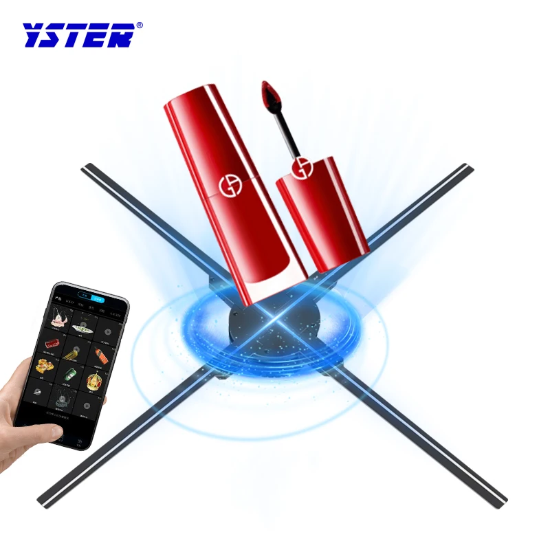 

Vivid image hologram fan 70cm Wiifi connected 3d fan Mobile app control 4 blades 3d hologram fan led fan