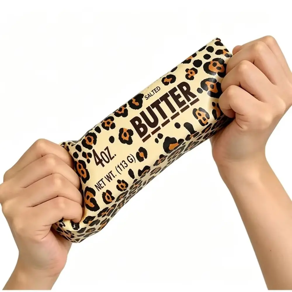 Leopard Print Slow Rebound Butter Stick Creative Super Soft Butter Stick Squeezing Toy Comfortable Pink candy