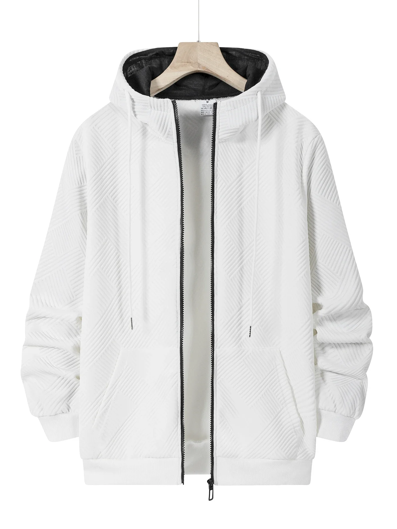 Men's Outdoor Zip Hoodie Casual Long Sleeve Hooded Jacket Warm Sweatshirt for Hiking Fishing Travel Daily Wear Sport Coat
