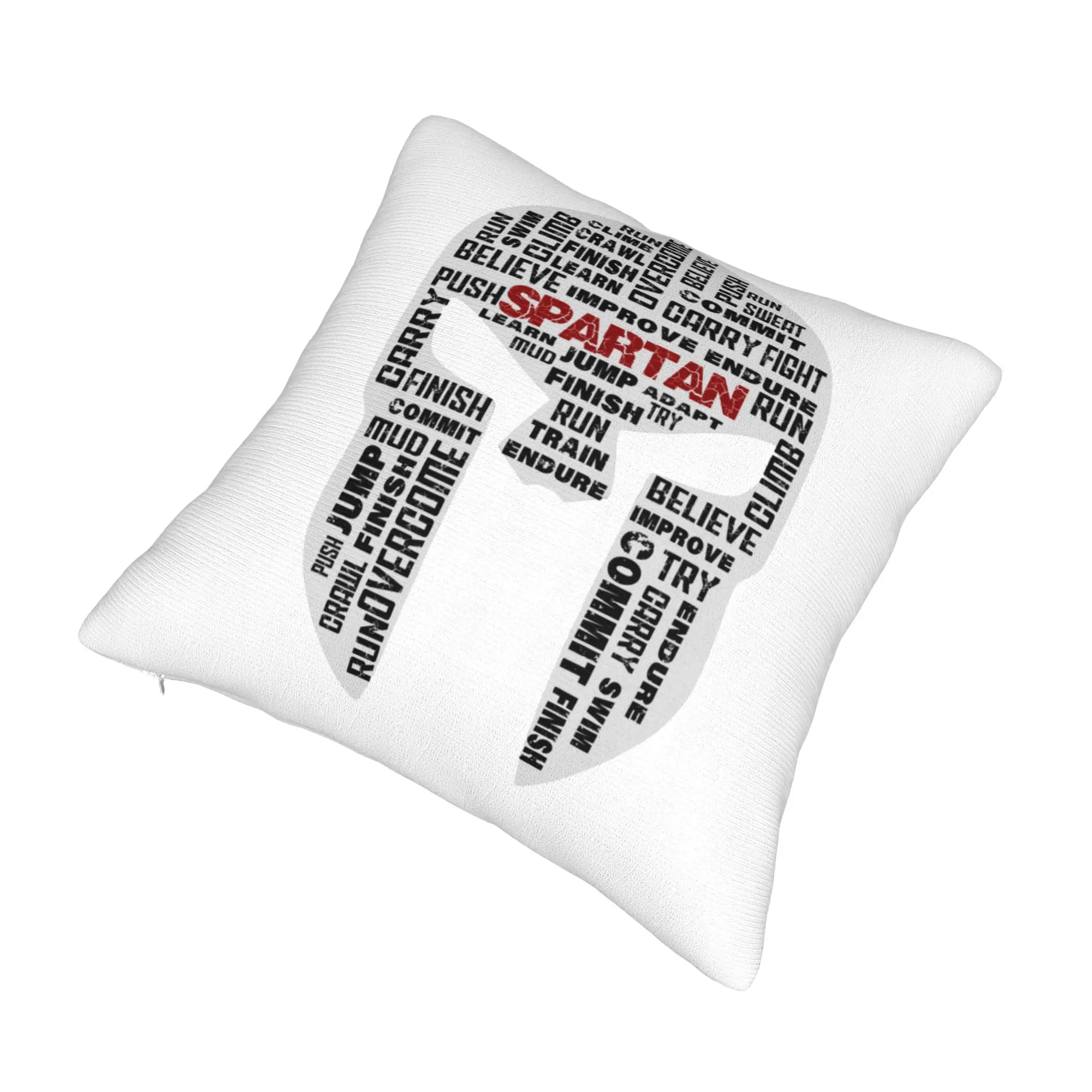 Nordic Style Spartan Race Helmet Cushion Cover 40x40cm Polyester Sparta Spirit Pillow Case for Sofa Home Decor