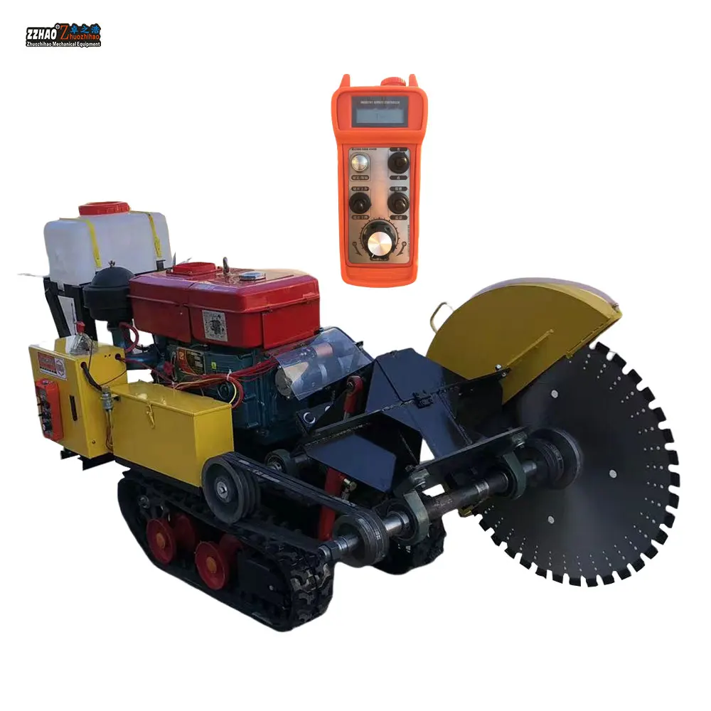 Engineering Construction Crawler Remote Control Walking Single Cylinder diesel Road Cutting Machine