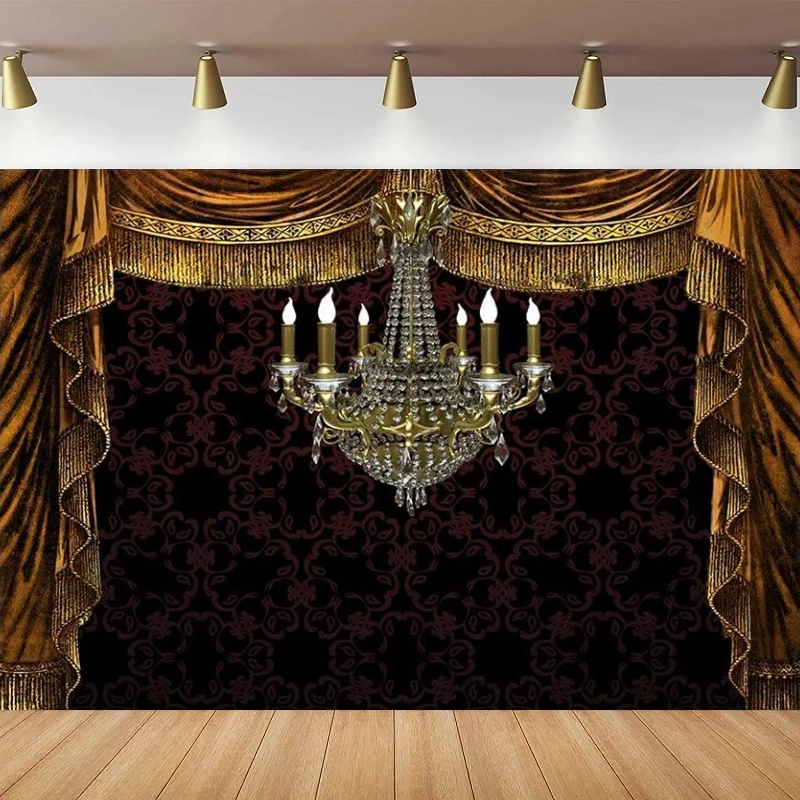 Crystal Chandelier Photography Backdrop Medieval Vintage Background For Party Decor Banner Photo Booth Professional Studio Props