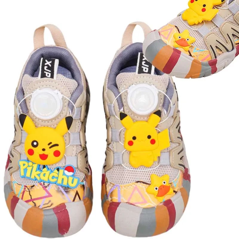 

Pikachu Casual Breathable Sneakers Boys Girls Sports Mesh Outdoor Non-slip Sneakers Lightweight Anime Cartoon Autumn Sneaker