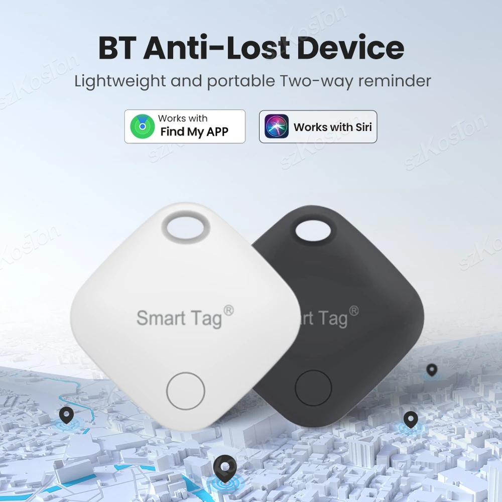 

Smart Tag Bluetooth-compatible Mini GPS Tracker Pet Wallet Bike Keys Finder Anti Loss Device for iOS Find My Smart iTag