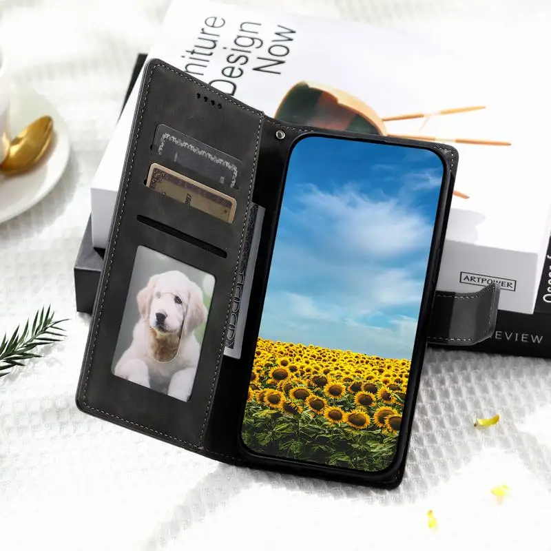 Embossing Leather Case for Xiaomi Redmi Note Xiaomi Redmi Note 14 15 13 12 11 10 Pro Plus 4G 5G 12S 11S 10S Flip Phone Cover - náhled 3