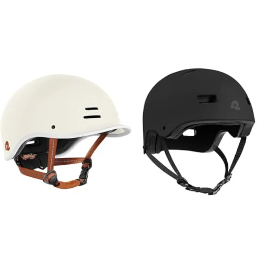 

Adult bike and skate helmets for road cycling and multi-sport use, lightweight polycarbonate shell in matte black with enhanced