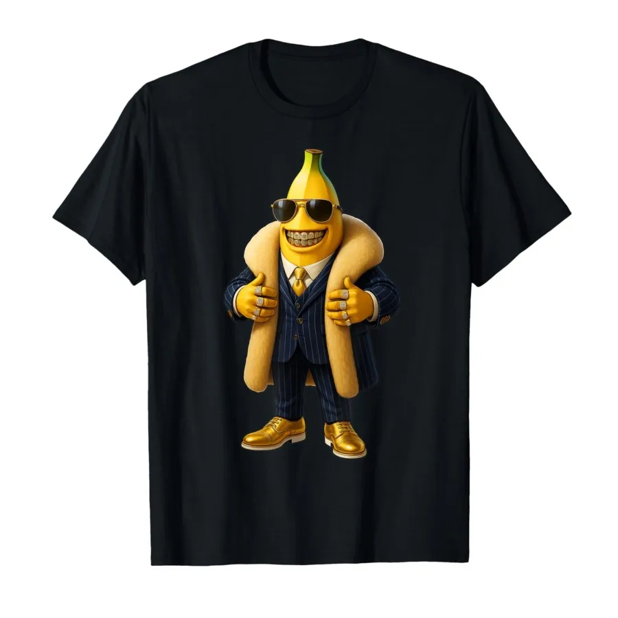 

Bananito Bandito Banana Bandit Italian Brainrot Kids Funny Meme T-shirt For Men Women 100% Cotton T Shirts Tops 0815-2