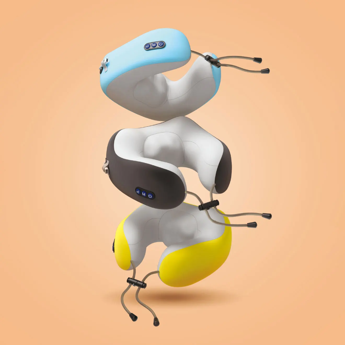 

New Arrival Musical Function Rojin Pillow Massage Musical Function 4 Gear Pillow Massage