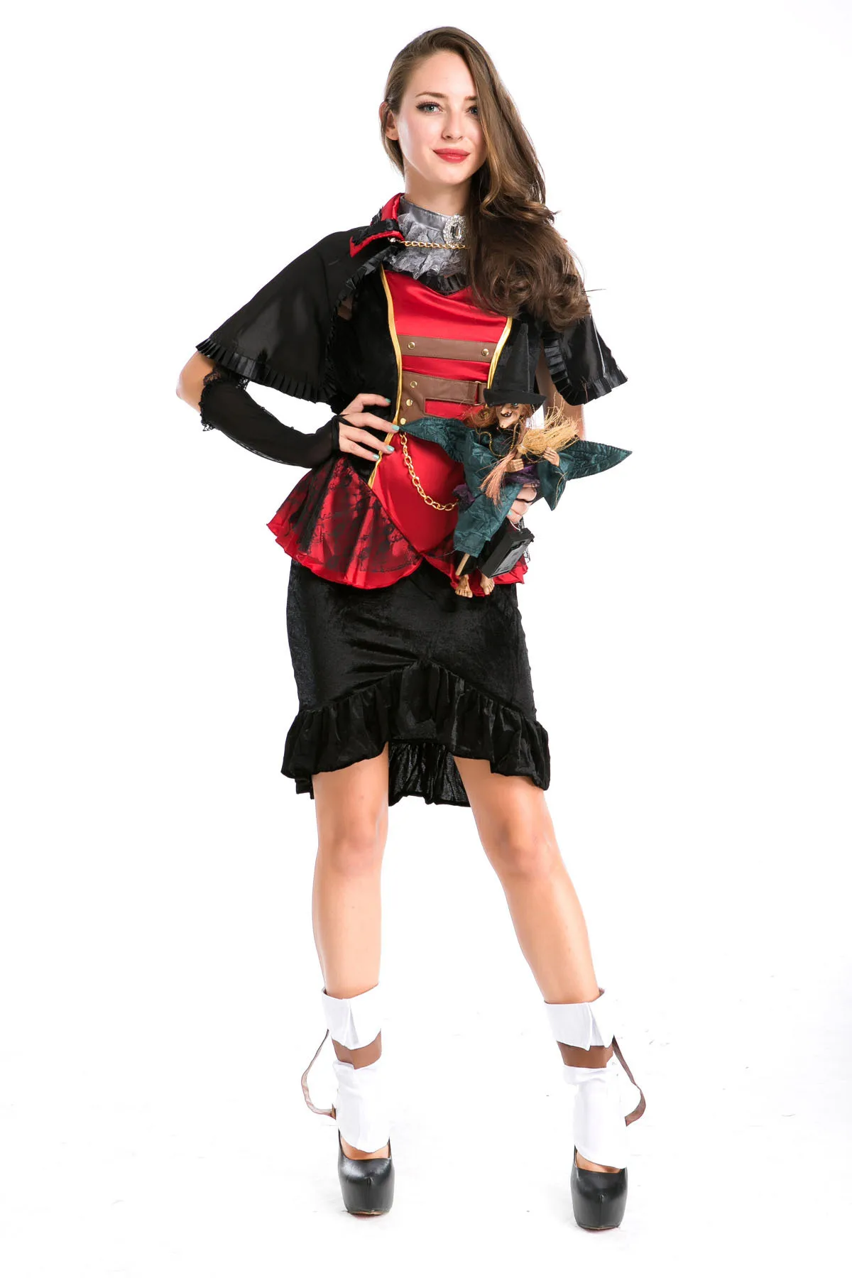 Empress Banshee Spider Black Vampire Long Dress Performance Costume Witch Costume Halloween Costume Queen Girl