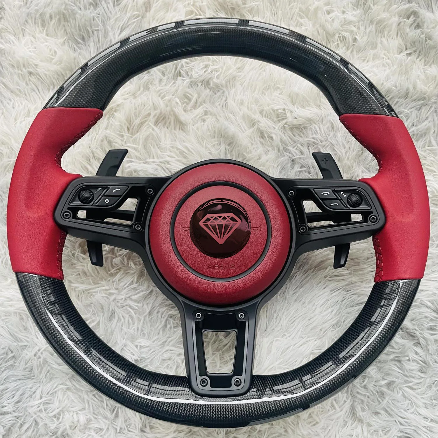 Car Steering wheel for Porsche Panamera Macan Cayenne Taycan 718 Cayman GT4 RS 911 Carrera Targa 911 GT3 RS 911.2 991 992 GT2 RS