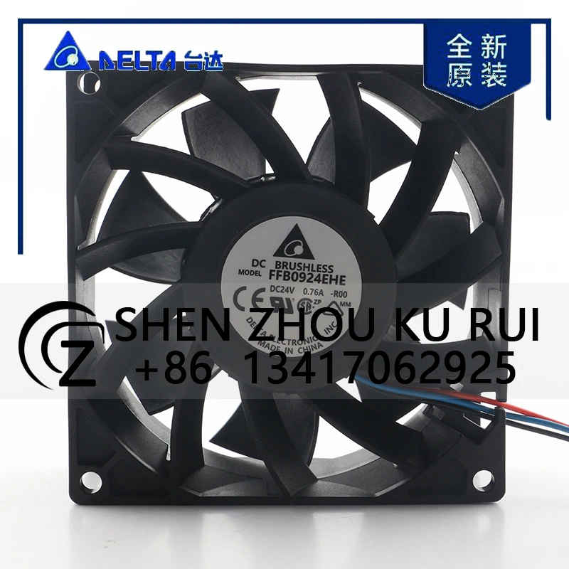 

New Original Delta 12V 48V DC24V 0.75A EC AC 92X92X38MM 9CM 9238 Frequency Conversion Double Ball Bearing FFB0924EHE Cooling Fan