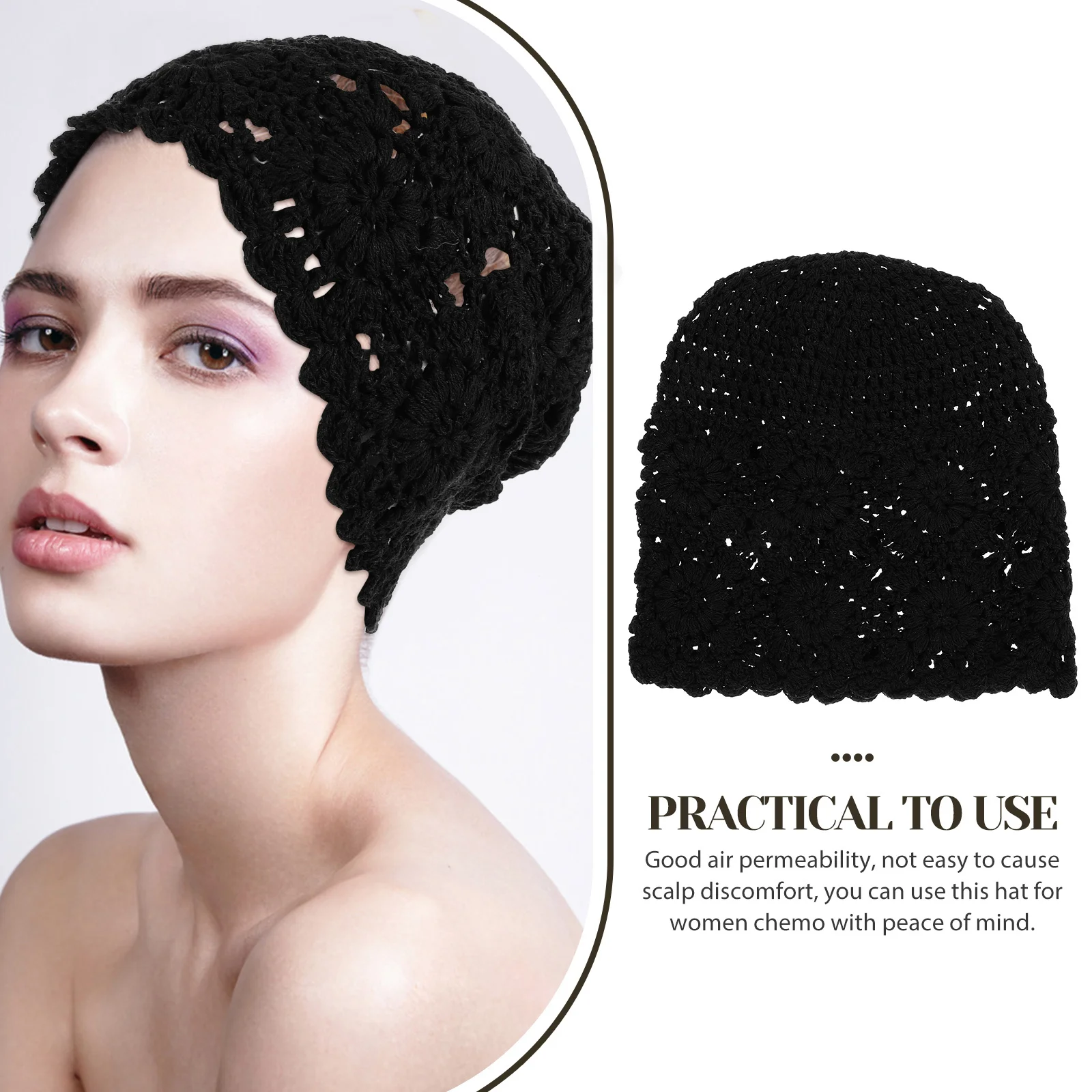 

Turban Hat Cotton Satin Hair Bonnet Wrap For Chemo Hair Loss Satin Bonnet Sleeping Travel Outdoor Headwear