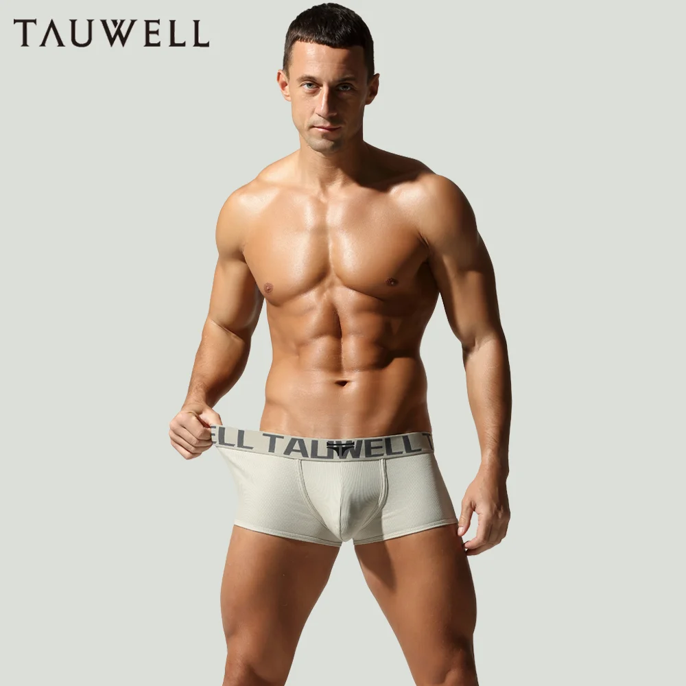 

TAUWELL Mens Boxers Sexy Low-waist Underwear New Arrivals U Convex Pouch Button Underpants Boxershorts Male Panties Boxer