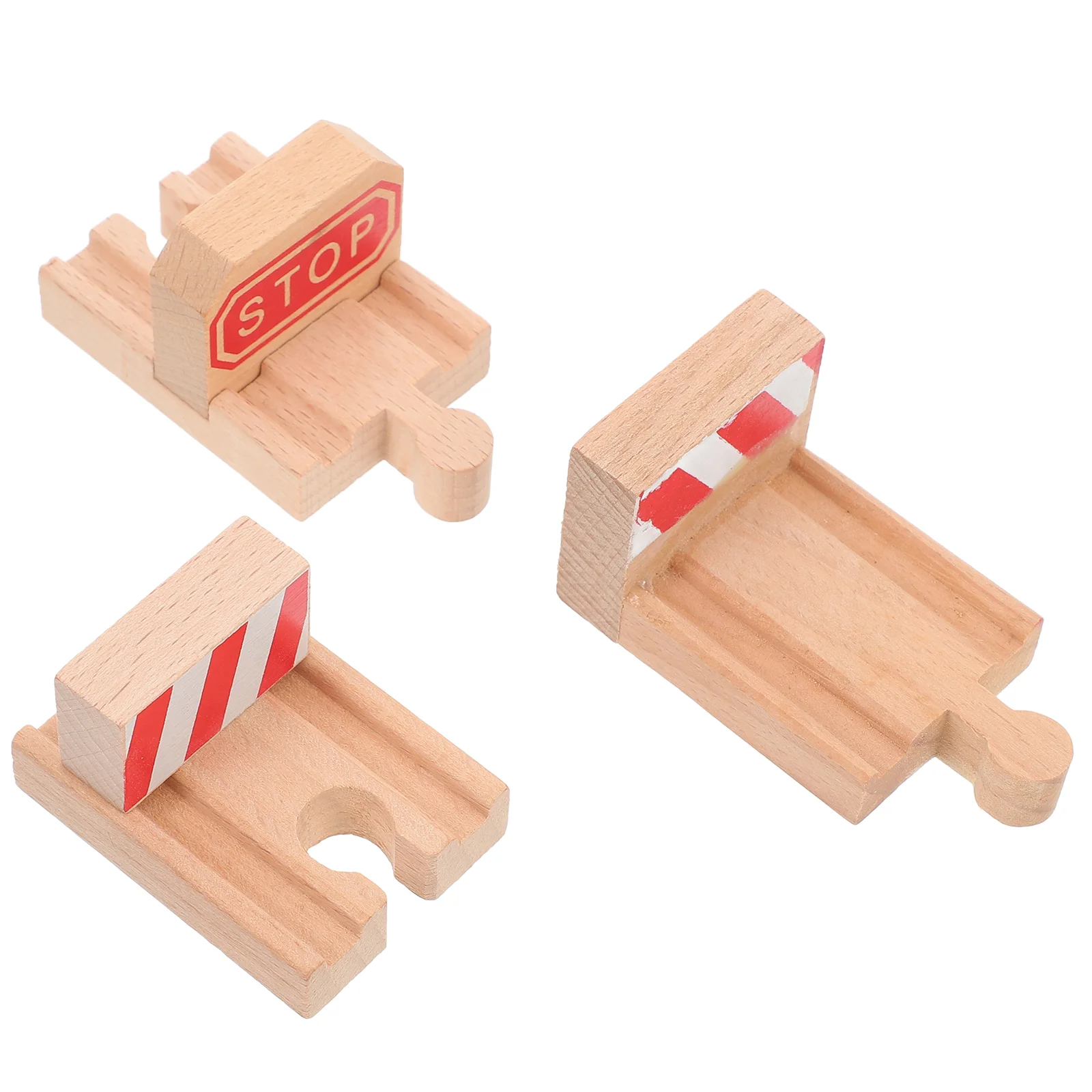 

3pcs Concave Train Tracks Wooden Train Scene Layout Railway Expansion Accessories