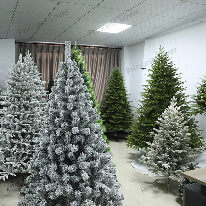 Árbol de Navidad Blancanieves PVC gran copo de nieve Artificial paisaje decoración del hogar adornos de Navidad foto Real