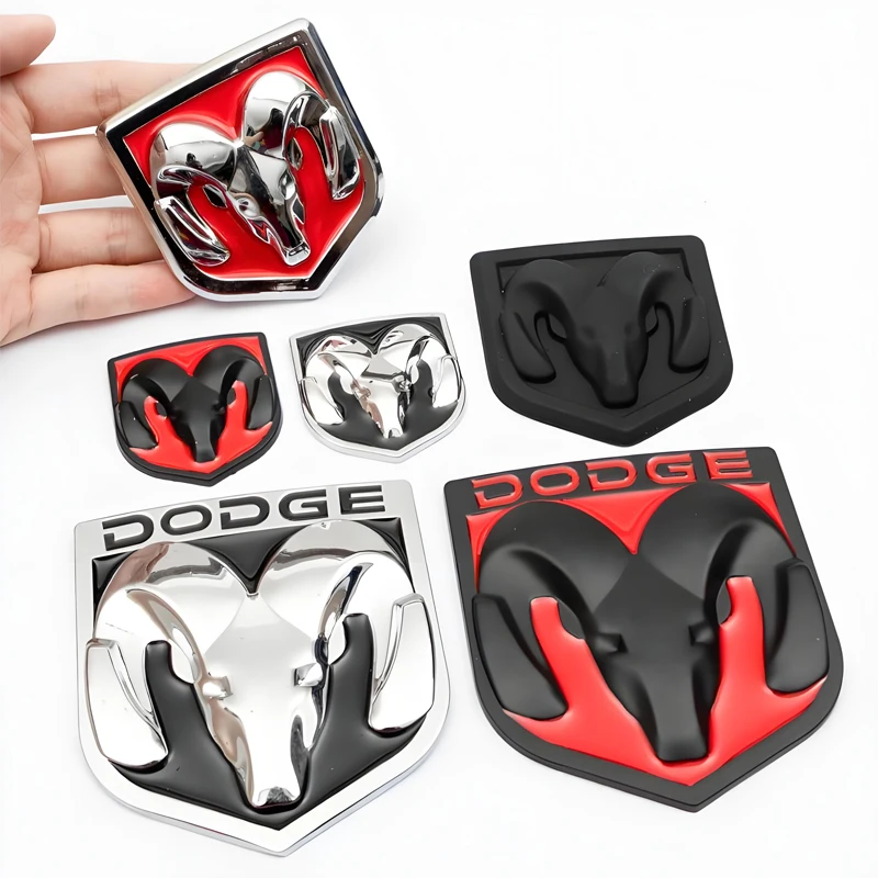 Pegatina de Metal 3D para coche, insignia de cabeza de Ram, accesorios decorativos para Dodge Ram calibre 1500, cargador Challenger