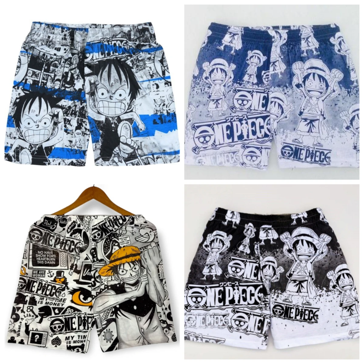 

Детские и взрослые спортивные шорты One Piece Straw Hat Luffy с разнообразными выражениями, дышащие, быстросохнущие, с 3D-принтом