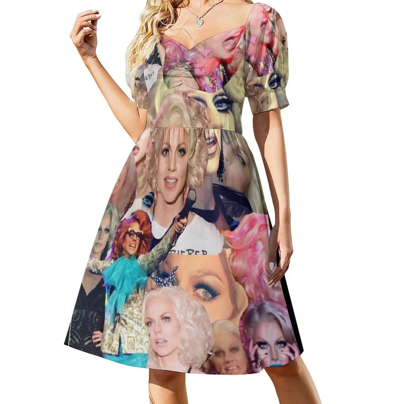 

Courtney Act Collage Sleeveless Dress long sleeve dresses Long dress woman