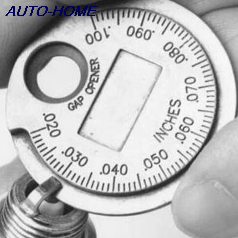 Hot Sale 1pc Coin- Type 0.6-2.4mm Spark Plug Gap Gauge Measurement Tool Range Spark Plug Gage Caliber Measuring Tool