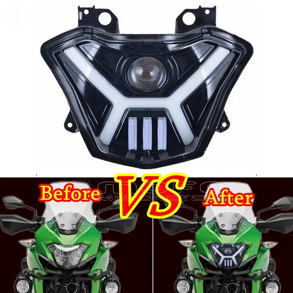 

WHB ВЫСОКОКАЧЕСТВЕННАЯ мотоциклетная светодиодная фара DRL для Kawasaki Versys-X 300 KLE 300 2017-2021 2018 2019 2020