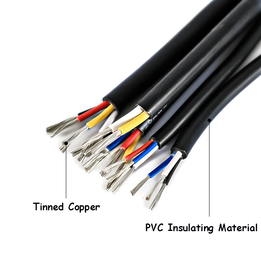 2/3/4/5/6/7/8/9/10 Core Cable 26AWG Multi-Core Sheathed Power Cord UL 2464 Tinned Copper Wire Pvc Soft Rubber Electronic Wire