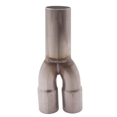 Colector de fusión de escape, 1,5 pulgadas ID de doble entrada, salida OD única de 1,75 pulgadas, Colector de fusión de escape de acero inoxidable