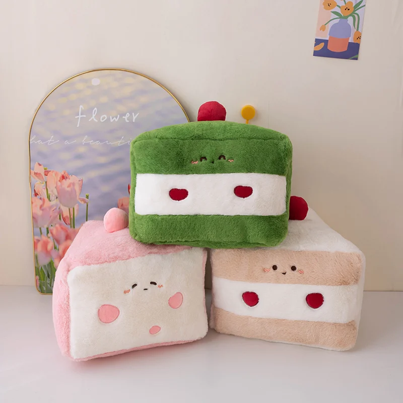 Kawaii كعكة ألعاب من القطيفة جميل الكرتون لينة محشوة الدمى ديكور المنزل سيارة أريكة الديكور وسائد فخمة الفتيات النوم رفيق لعبة