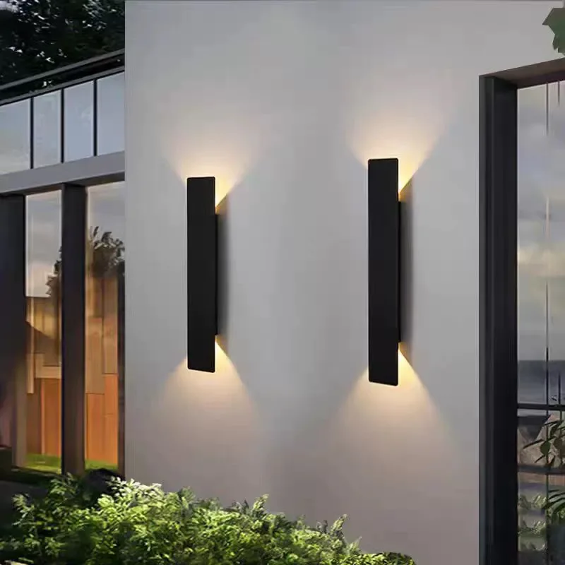 IP65 Outdoor Waterproof Wall Lamp, Rectangular Aluminum Wall Lamp, Courtyard Villa balcony Porch Exterior Wall Outdoor Lighting