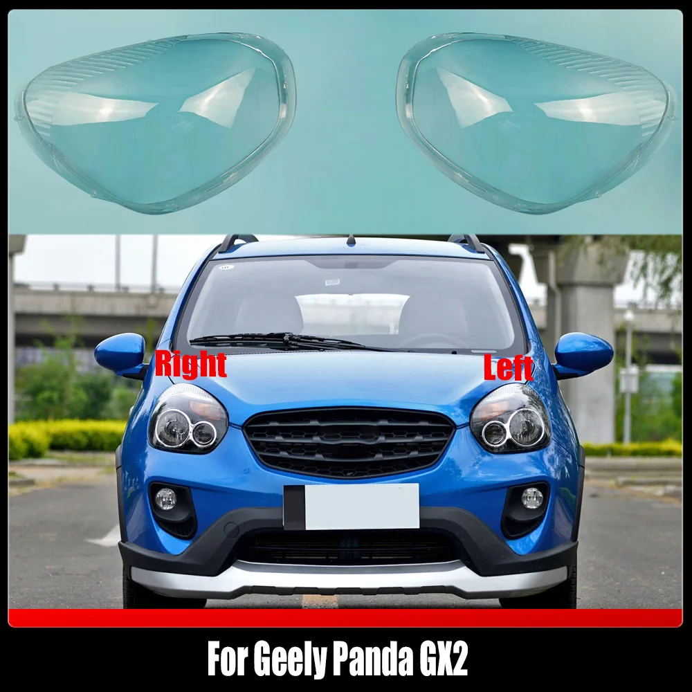 

Front Headlamp Cover Transparent Lampshades Lamp Shell Masks Headlight Shade Lens Plexiglass For Geely Panda GX2